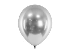 10 Stk. Luftballon Ø30cm "Uni Glossy" | Silber