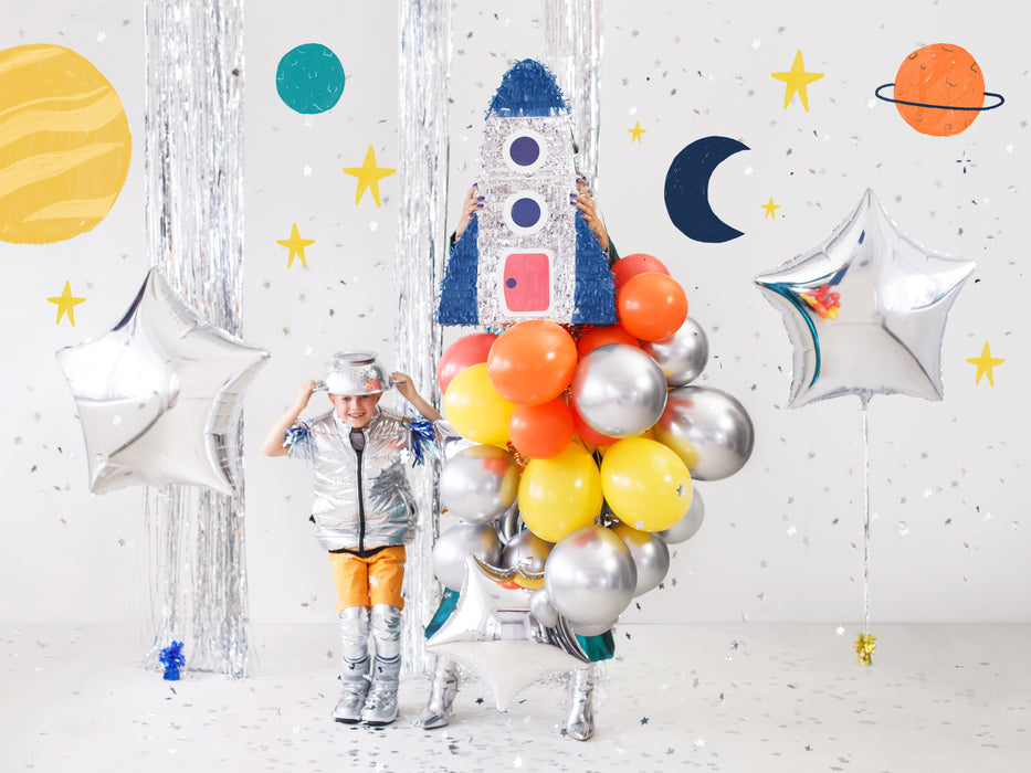 50 Stk.  Luftballon Ø30cm "Uni Glossy" | Silber
