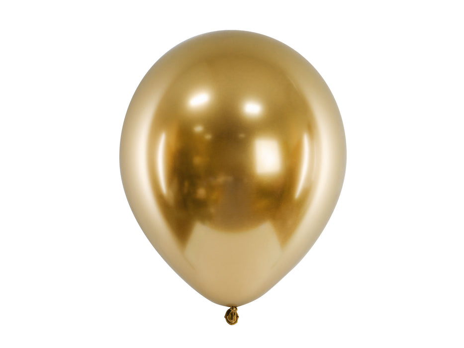 10 Stk. Luftballon Ø30cm "Uni Glossy" | Gold