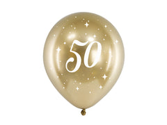 Latexballon Ø30cm "Happy Birthday" Gold | 6 Stk. #50