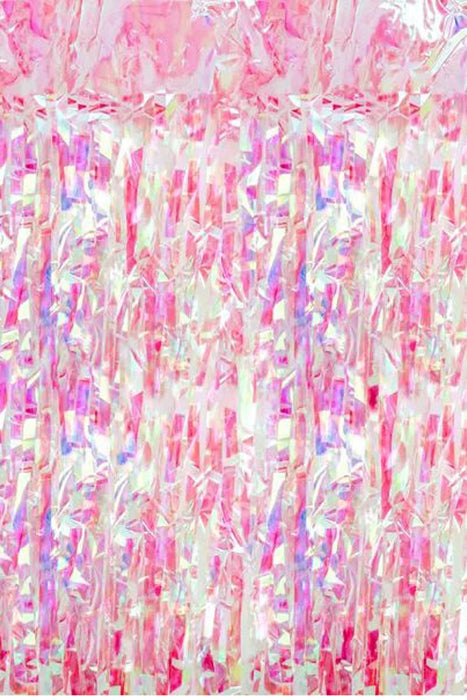 Türvorhang Lametta 100x200cm | Pink Irisierend