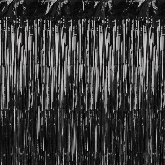 Türvorhang Lametta 100x200cm | Schwarz