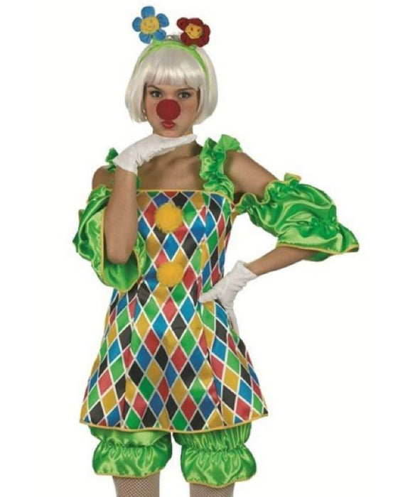 Clownette Daffy Zirkus Kostüm für Damen