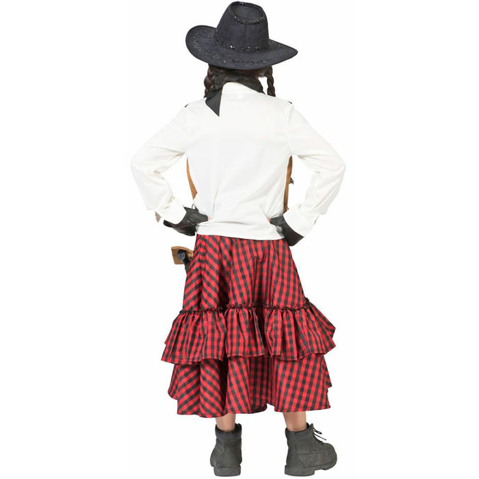 Cowgirl Kostüm "Austine" für Mädchen | Rot Schwarz