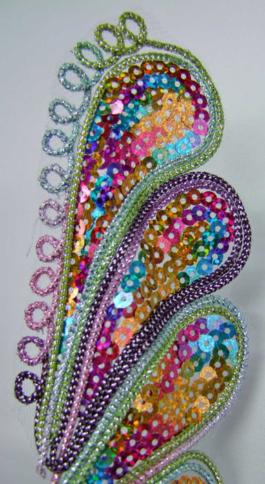 Augenmaske Florenz Gold mit Pailletten für Karneval & Maskenball
