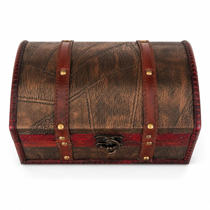 Schatzkiste Holz Piratentruhe Geschenkbox Aufbewahrungsbox | 24x16x12 cm