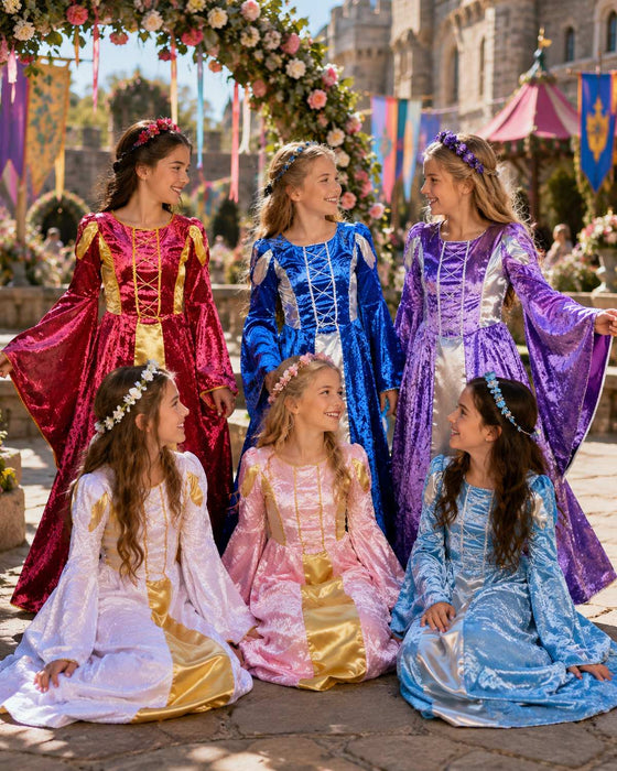 Burgfräulein Kostüm "Prinzessin Helena" für Mädchen | Pink Gold