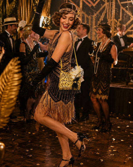 Charleston Pailletten Handtasche | 20er Jahre Party Zubehör