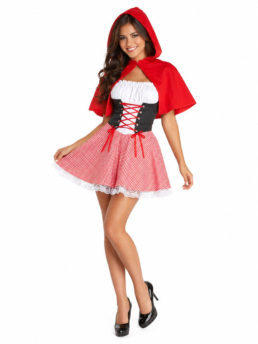 Rotkäppchen Kostüm für Damen | Kleid und Cape