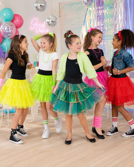 Fantasie Kostüm Petticoat Tüllrock für Mädchen - Grün Braun