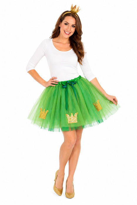 Froschkönigin Kostüm Tutu Petticoat Rock - 45cm | Grün
