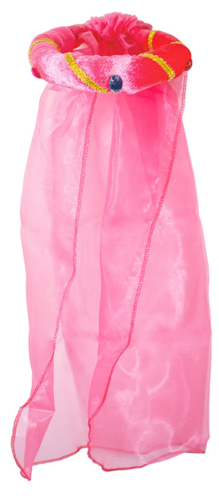 Mittelalter Haarband "Rosalin" mit Schleier für Damen | Pink