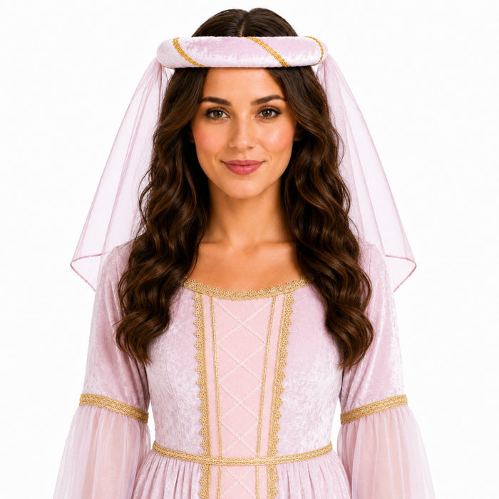Mittelalter Haarband Helena für Damen | Rosa Gold