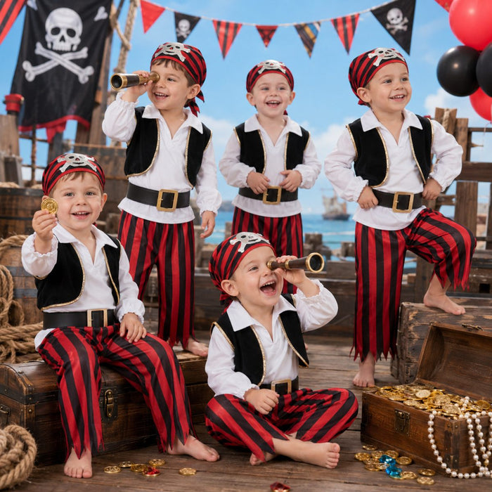 Baby Piraten Kostüm | Seeräuber Anzug mit Bandana