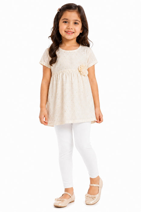 Leggings für Kinder 3 - 8 Jahre Weiß