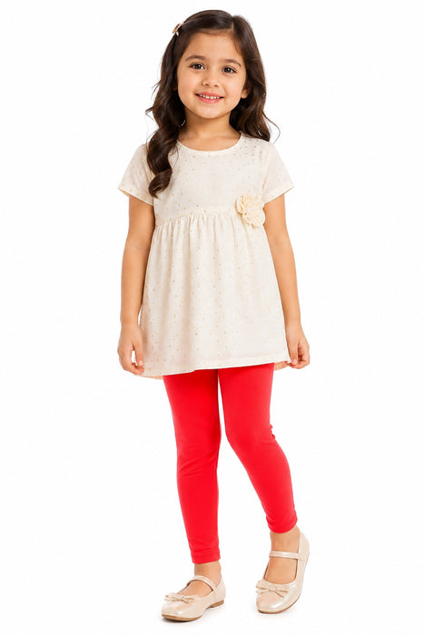Leggings für Kinder 3 - 8 Jahre Rot