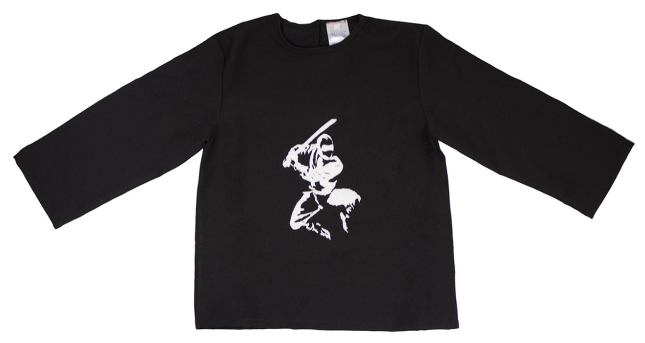 Ninja Kostüm Kinder 4-tlg.  Samurai Verkleidung Schwarz