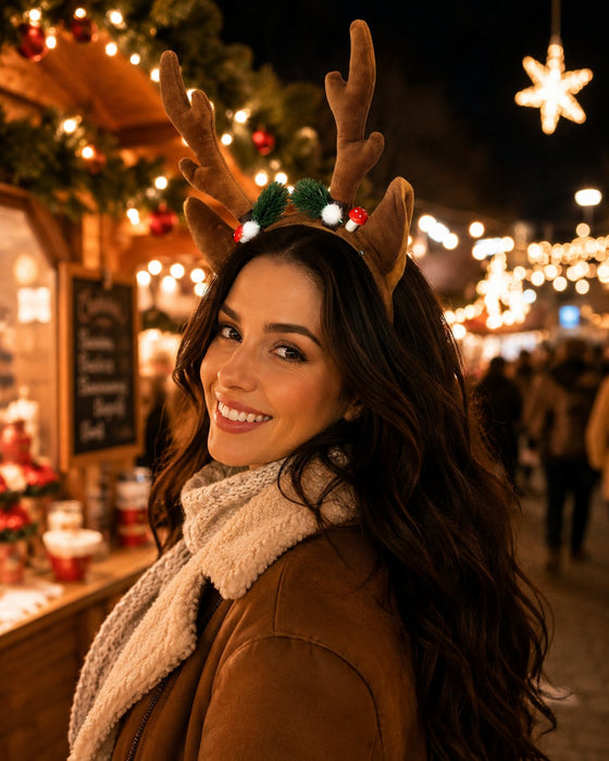 Rentier Haarreif im weihnachtlichen Look - 414021 | Braun