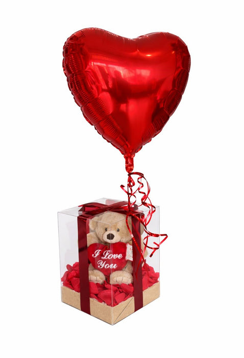 Valentinstags-Geschenk mit Herzballon & Teddy – zur Filialabholung