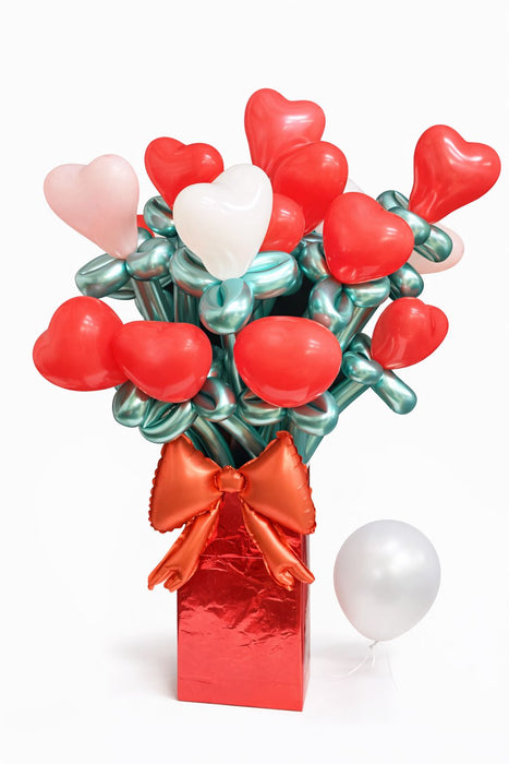 1 Stück Herzballon-Blume zum Valentinstag – zur Filialabholung