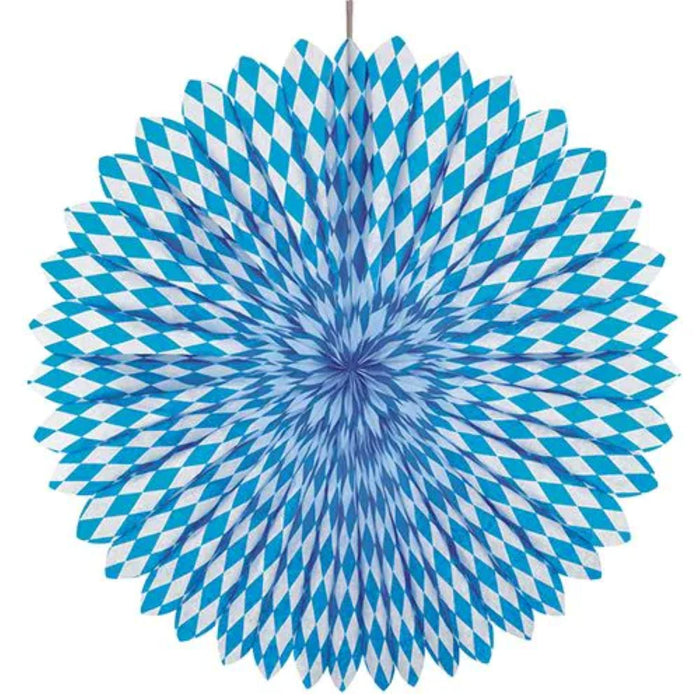 Dekofächer "Bayrisch Blau" Ø 75 cm | Schwer entflammbar