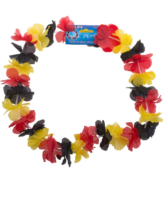 Deutschland Fan Artikel "Lei Blumenkette" | Schwarz Rot Gelb