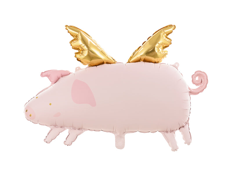 Shape Folienballon "Schweinchen" Rosa Gold | 72x46cm