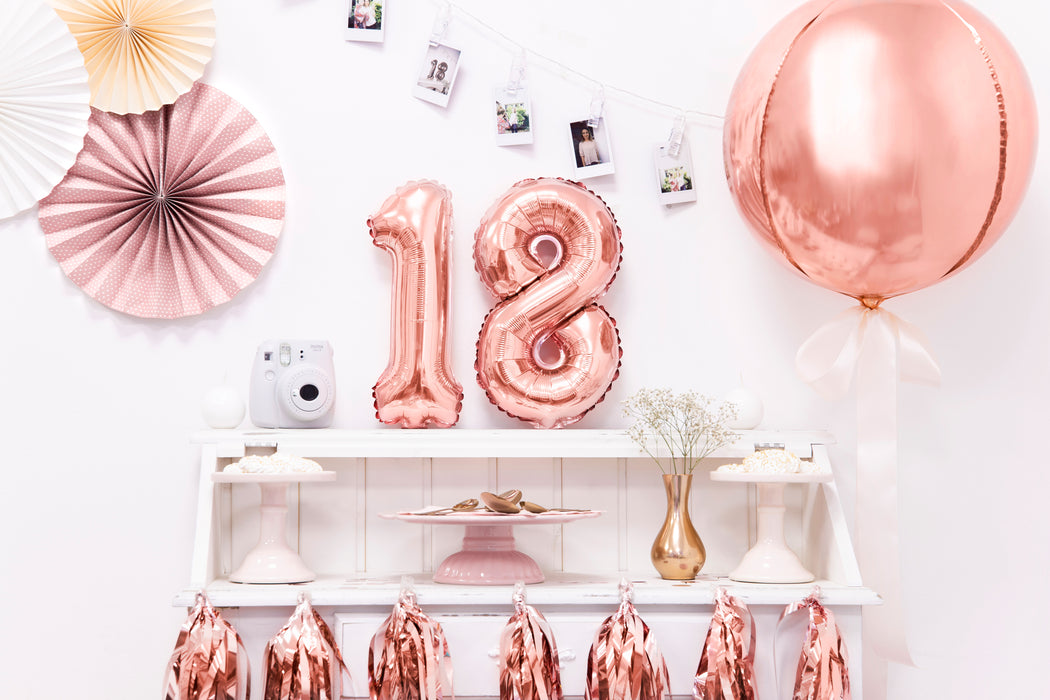 ABCBallonzahl ca. 35cm #8 Rosegold
