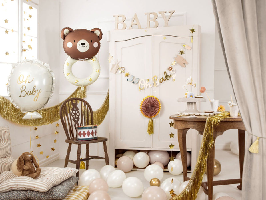Shape Folienballon Teddybär Rassel | 61x88 cm