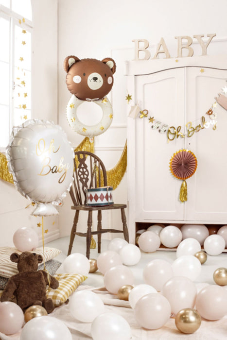 Shape Folienballon Teddybär Rassel | 61x88 cm