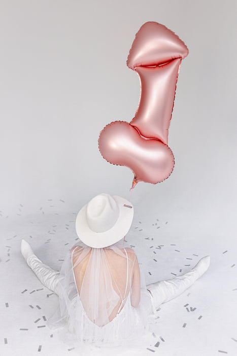 Folienballon Shape Penis Rosegold | 46x88 cm