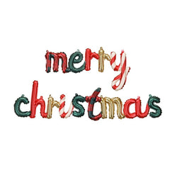 Ballongirlande "Merry Christmas" 143x25cm | Bunt