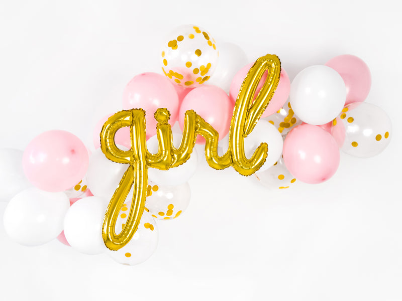 ABC Folienballon Schriftzug "Girl" gold | 77x70cm