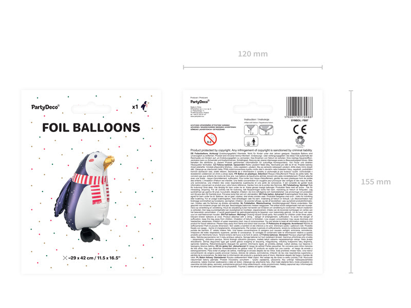 ABC Folienballon Pinguin | 29x42 cm