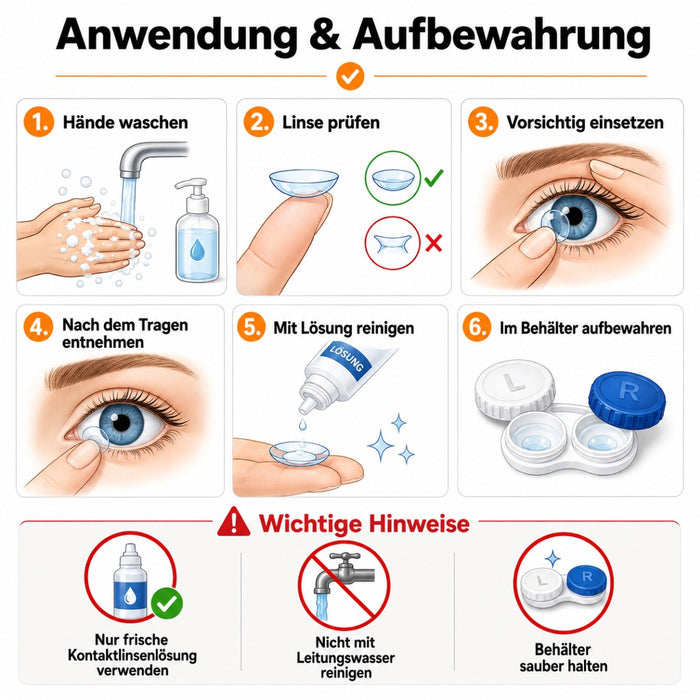 One Week Motiv Kontaktlinsen "Eisblau" | (w13)