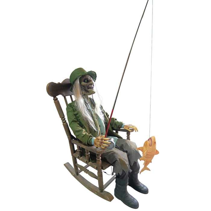 Halloween Standfigur "Freddy im Schaukelstuhl" - Animatronic | 185 cm