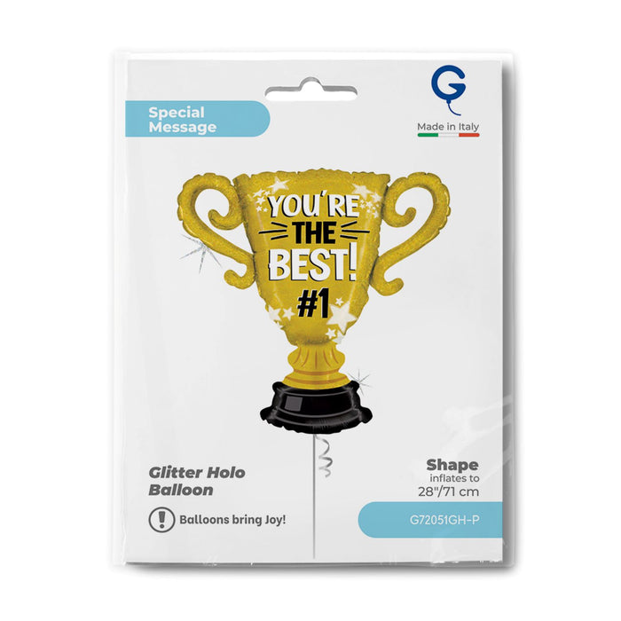 28" Folienballon Shape Pokal You´re the best! | 71 cm