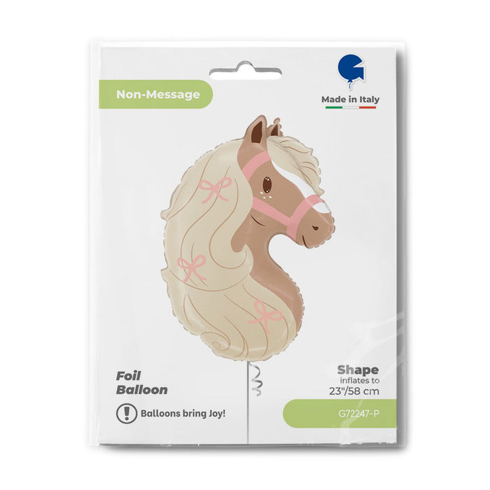 Shape Folienballon Pony Kopf | 58 cm