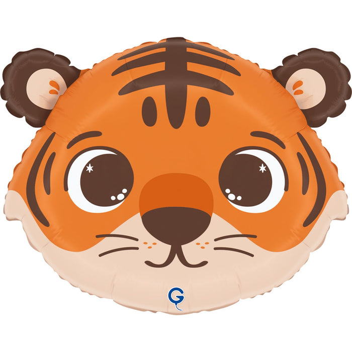 18" Folienballon Shape Tiger Kopf | 46 cm