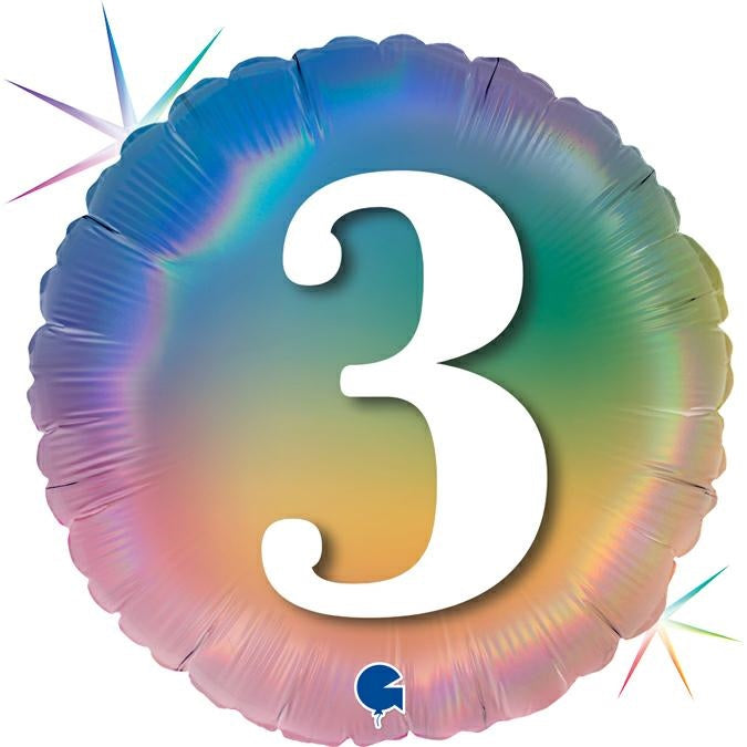 18"/Ø45cm Folienballon "Happy Colourful Rainbow" | #3