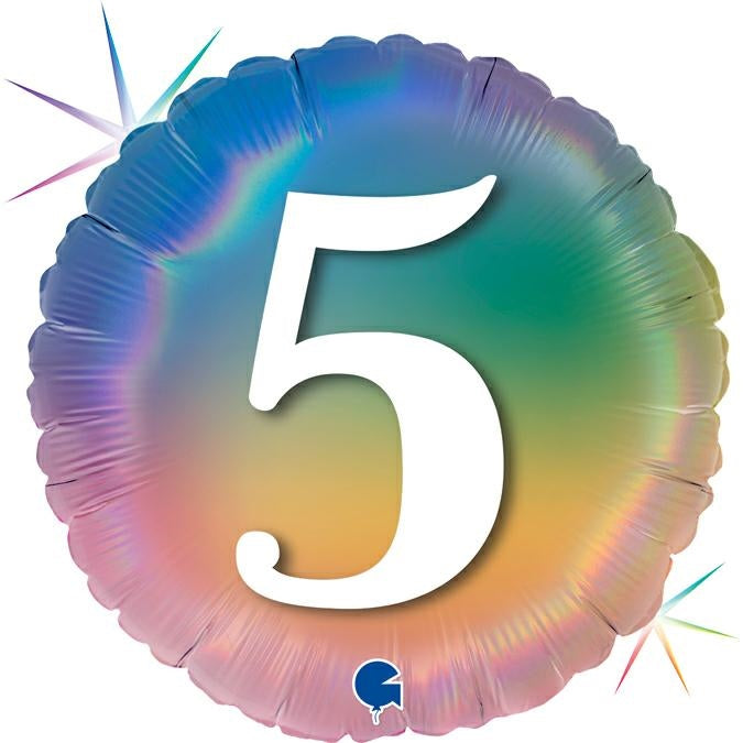 18"/Ø45cm Folienballon "Happy Colourful Rainbow" | #5