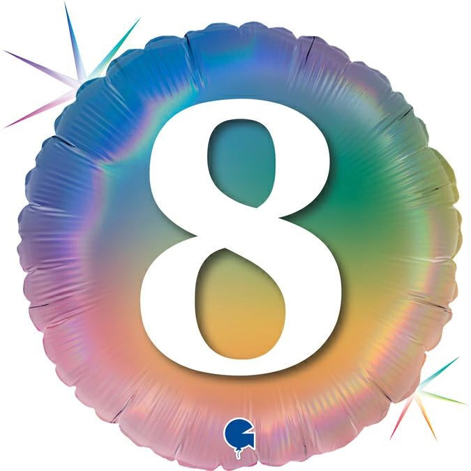 18"/Ø45cm Folienballon "Happy Colourful Rainbow" | 8