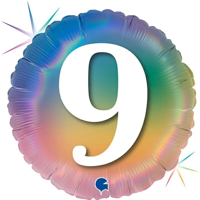 18"/Ø45cm Folienballon "Happy Colourful Rainbow" | 9