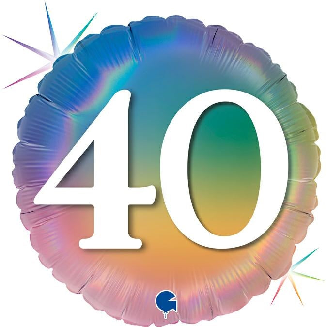 18"/Ø45cm Folienballon "Happy Colourful Rainbow" | #40