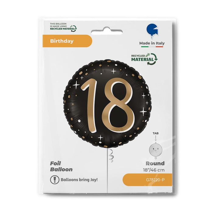 ABC18 Folienballon Sparkling 18 | 45cm