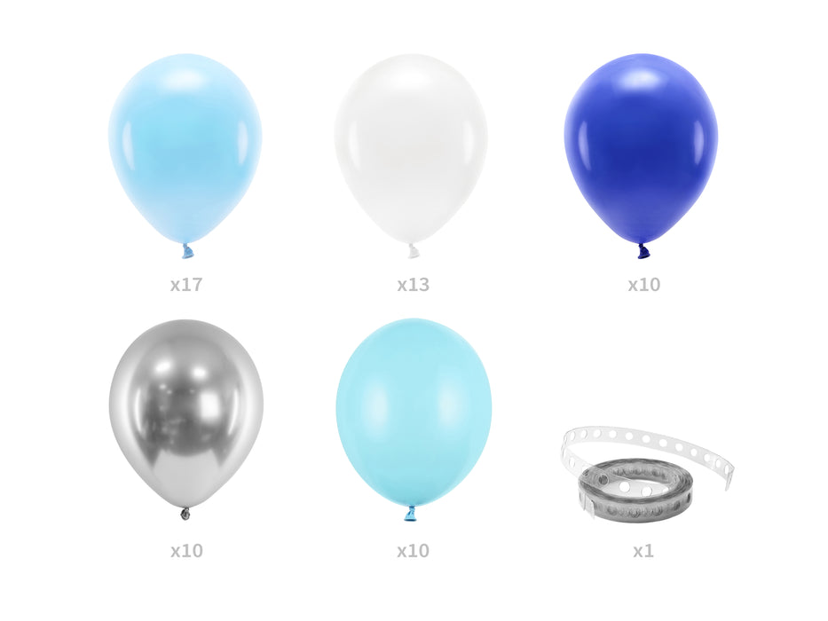 Latexballon Ballongirlande blau, 200cm