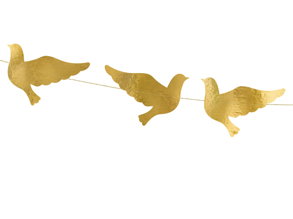Girlande Goldene Tauben ca. 86cm
