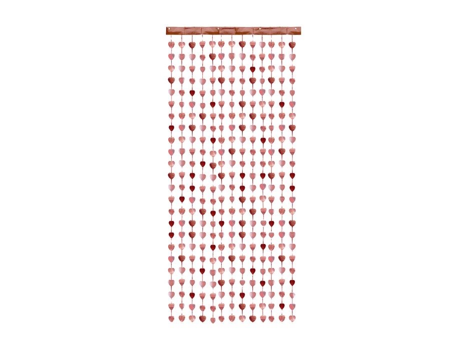 Türvorhang Herzen 100x245cm | Roségold