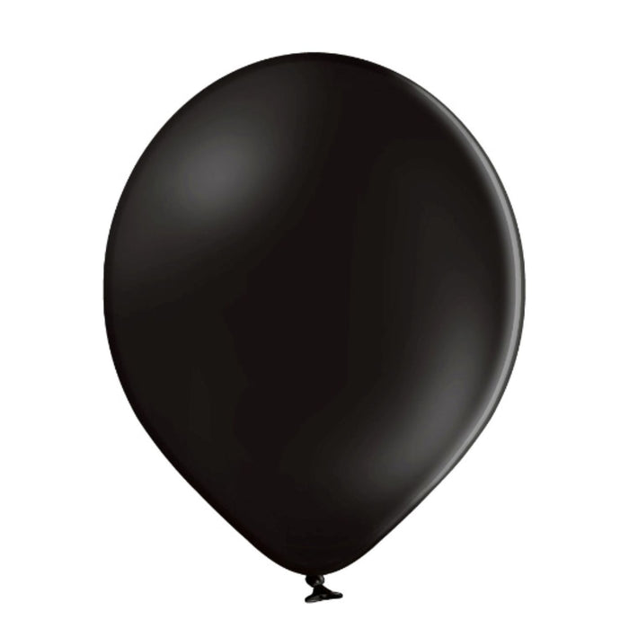 50 Latexballons Uni Pastell Ø 30/33cm | Schwarz #025