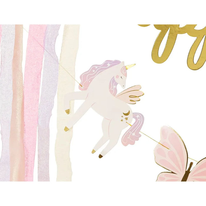 Banner "Happy Birthday" Einhorn | 230x17,5 cm